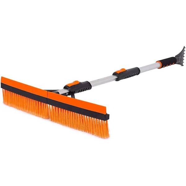 BirdRock Home Snow Moover 46 in. Extendable Snow Brush with Squeegee and  Ice Scraper for Cars, Truck and SUVs 10836 The Home Depot