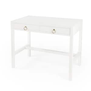 30.5 in. H x 40.0 in. W x 22.0 in. D White Lark Wooden 2-Drawer Desk