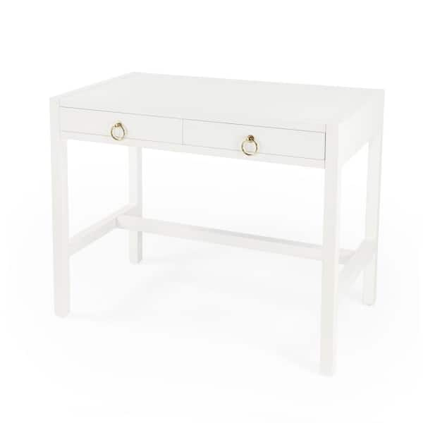 Butler Specialty Company 30.5 in. H x 40.0 in. W x 22.0 in. D White Lark Wooden 2-Drawer Desk