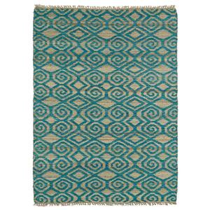 Kenwood Teal 8 ft. x 11 ft. Double Sided Area Rug