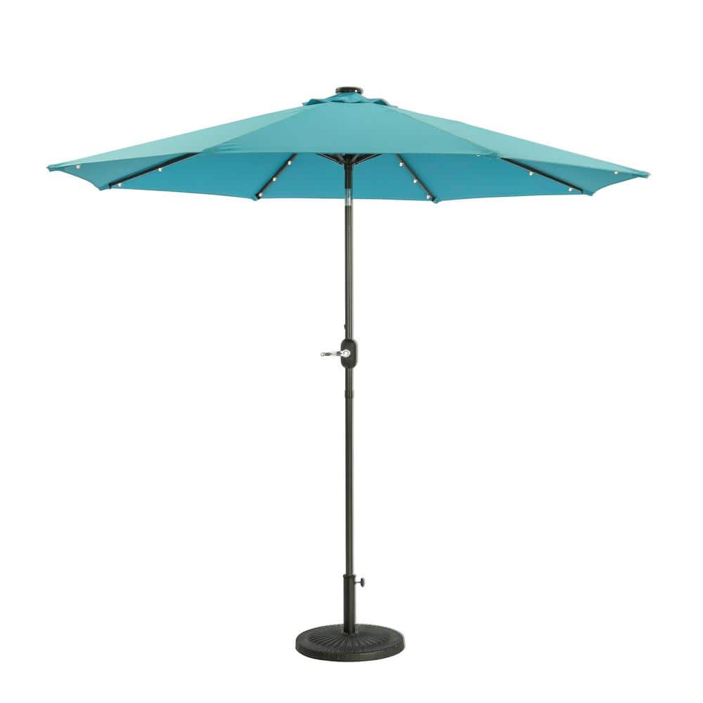 Extremely Weather Resistant 9 ft. Patio Market Umbrella in Lake Blue with P