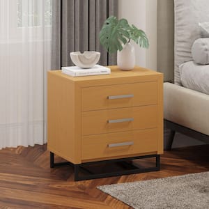 Cayuga 3-Drawer Maple Nightstand