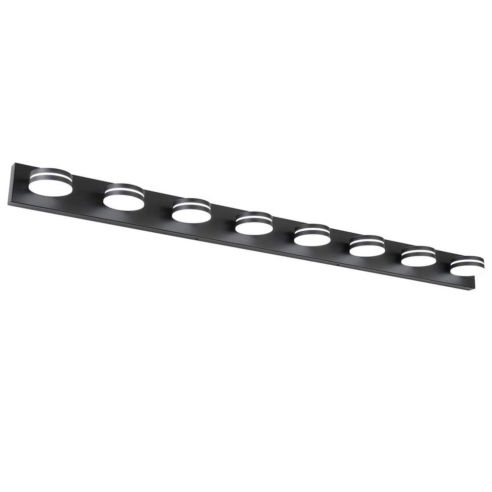 63 in. 8-Light Black LED Vanity Light with Rotatable Heads, Dimmable 5500K Bright White price history on PriceWatchPro