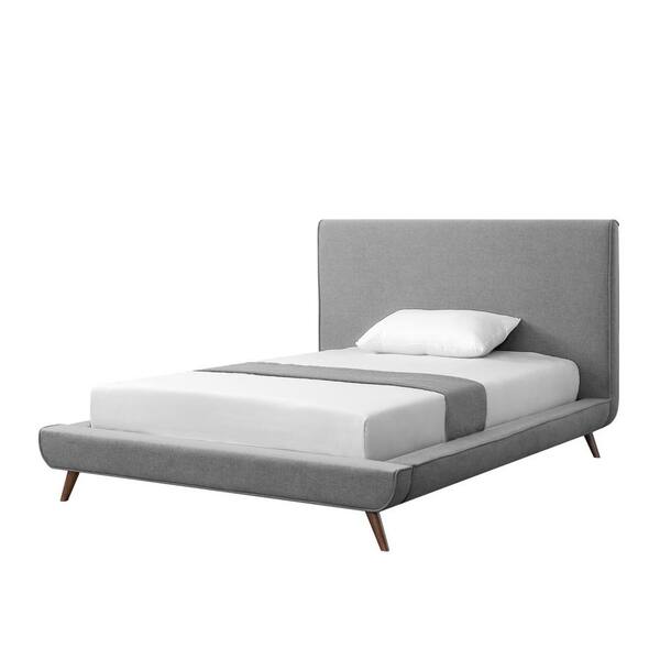 Grey Linen Platform Bed, Loft Platform Bed Frame
