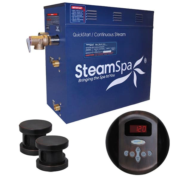 SteamSpa Oasis 10.5kW Steam Bath Generator Package in Oil Rubbed Bronze