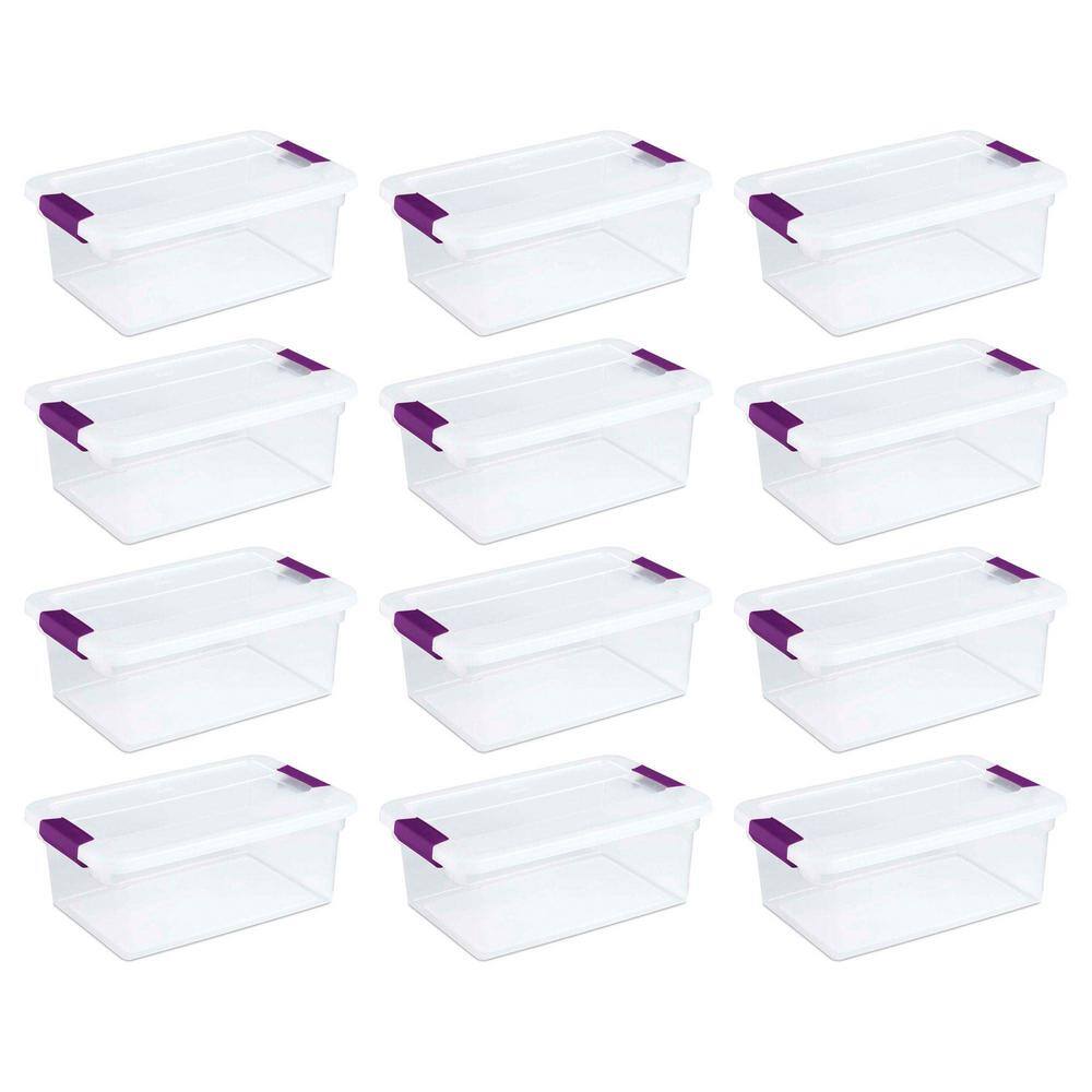15-Quart Plastic Stackable Storage Container with Lid, Clear (12 Pack) price history on PriceWatchPro