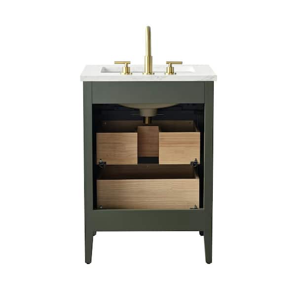 新品24-25NOVEMBER ARTISVE145cm SUDIO Emma 24 in. W Bath Vanity in Vintage Green with