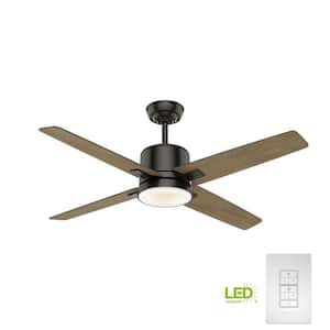 Axial 52 in. LED Indoor Noble Bronze Ceiling Fan with Light and Wall Control