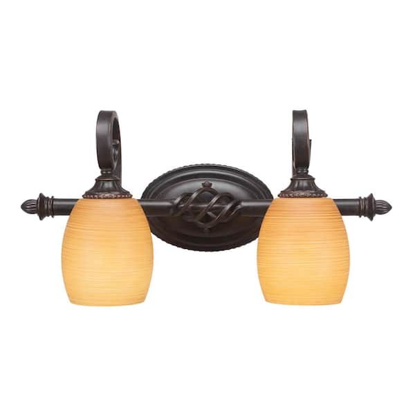 Unbranded Bridgewater 20.75 in. 2-Light Dark Granite Vanity Light