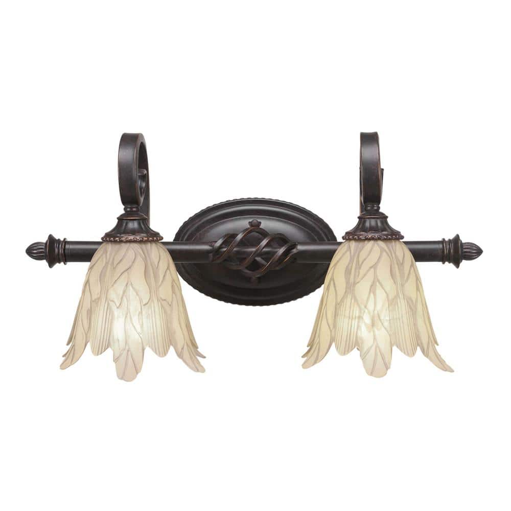 Bridgewater 10.25 in. 2-Light Dark Granite Vanity Light