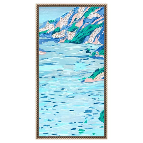 Amanti Art Ideal Vacation I by Melissa Wang 14 in. W x 27 in. H. Canvas Wall Art Print Framed in Bronze