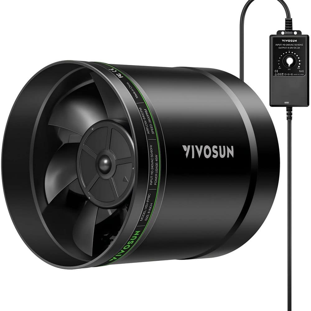 640 CFM 8 in. Inline Booster Duct Fan with Speed Regulator for HVAC Exhaust Ventilation price history on PriceWatchPro