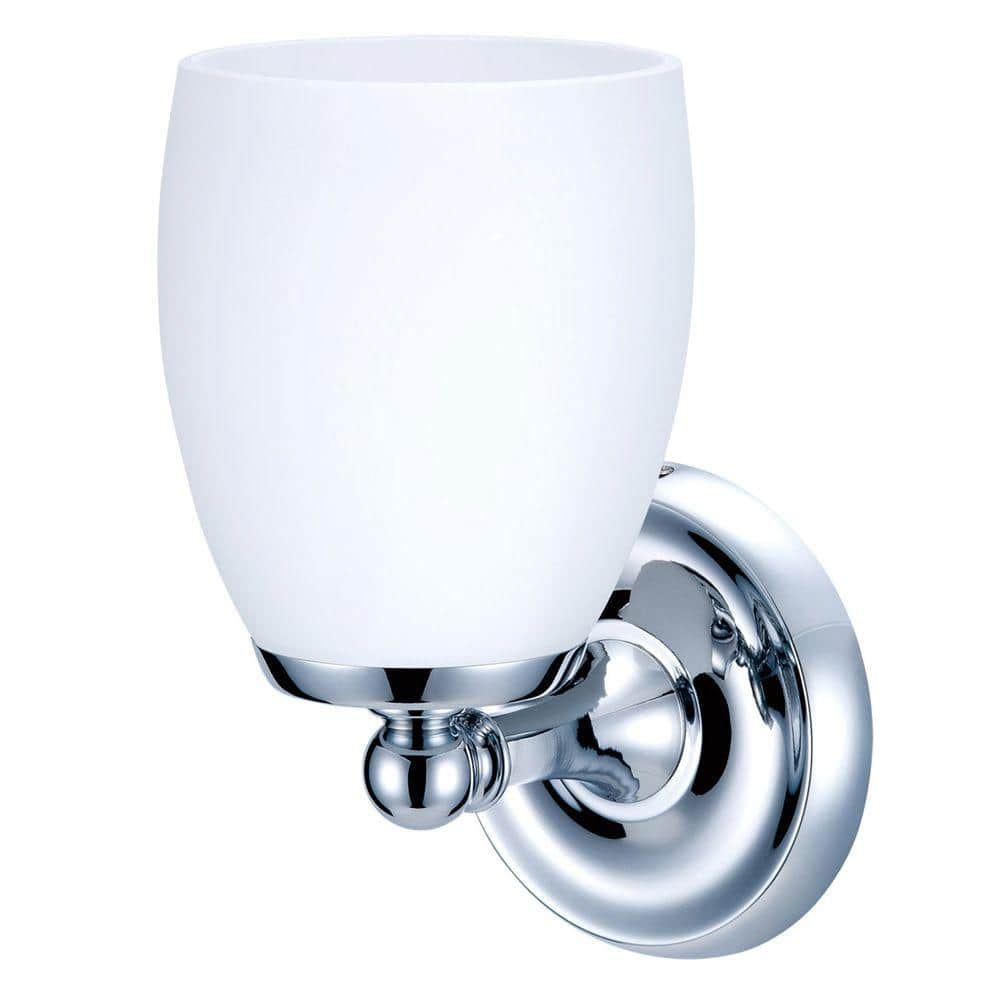 Chrome and White Glass Bell Shade Wall Sconce