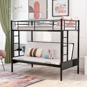 Black Multi-Function Twin over Full Metal Bunk Bed