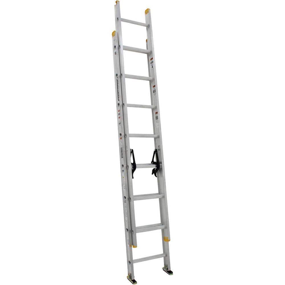 KIWDZFU 16 ft. Aluminum Extension Ladder 250 lbs. Load Capacity