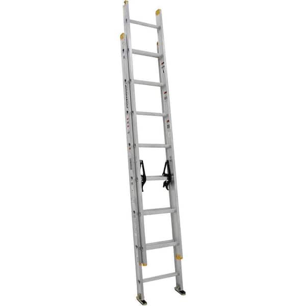16 ft. Aluminum Extension Ladder 250 lbs. Load Capacity Type I Rating Heavy Duty and Durable with QuickLatch System