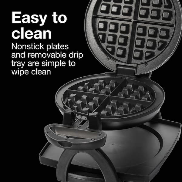 Black & Decker Double Flip Waffle Maker - Black