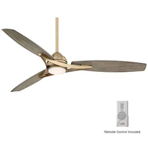 Molino 65 in. Integrated LED Indoor/Outdoor Soft Brass Smart Ceiling Fan with Light and Remote Control
