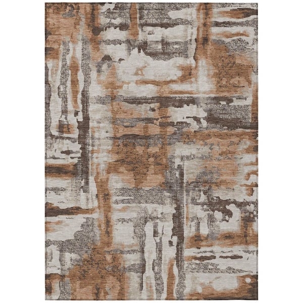 Addison Rugs Chantille Machine Washable Indoor/Outdoor Abstract ACN2015 Paprika 8 ft. x 10 ft. Area Rug