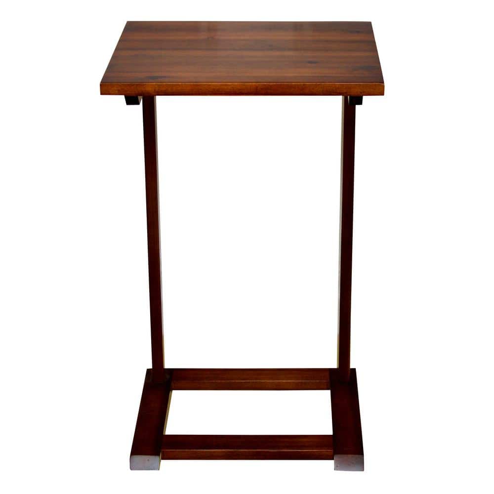 Solid Acacia Dark Mahogany C-Table with Clear Lacquer Finish