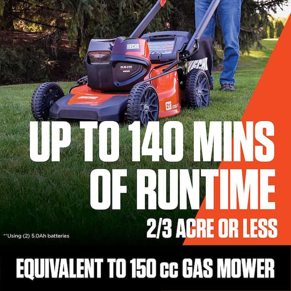 21 in. 56-Volt Cordless Battery Walk Behind Push Lawn Mower with Two 5.0 Ah Batteries/Rapid Charger