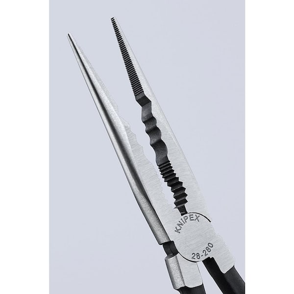 11 Long (Angle ) Needle Nose Plier Extra long Reach w/ Soft Grip Blue  PL-059