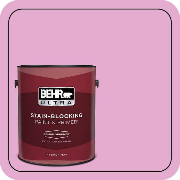 BEHR ULTRA 1 gal. #680A-3 Pink Bliss Extra Durable Flat Interior Paint & Primer