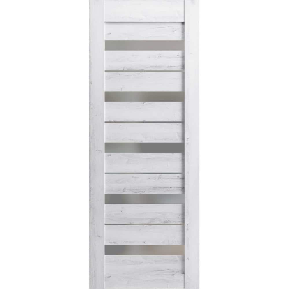 36 in. x 80 in. Solid Wood Frosted Glass Nordic White Interior Door Slab price history on PriceWatchPro