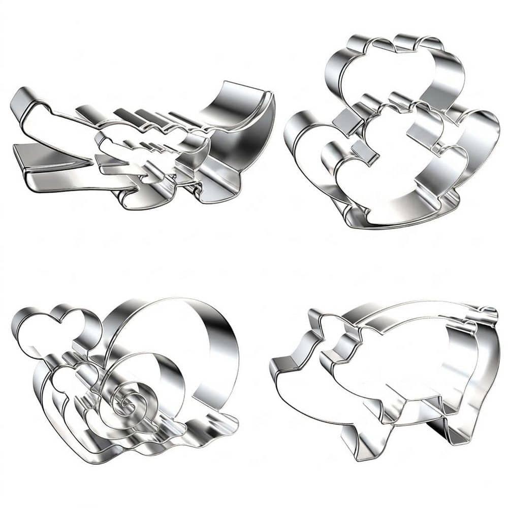 Safari Animal Cookie Cutter Kit 8 Piece Stainless Steel Alligator Frog Snail Pig Shapes Set for Baking price history on PriceWatchPro