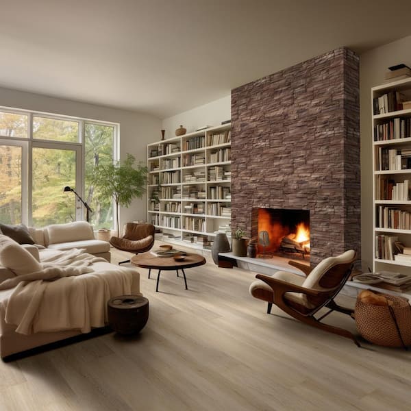 Bayside Earth Ledger Corner 9 in. x 19.5 in. Textured Cement Concrete Look Wall Tile (4 sq. ft./Case)