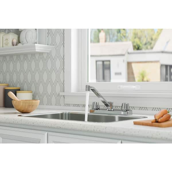 Series 2-Handle Standard Kitchen Faucet  Polished Chrome