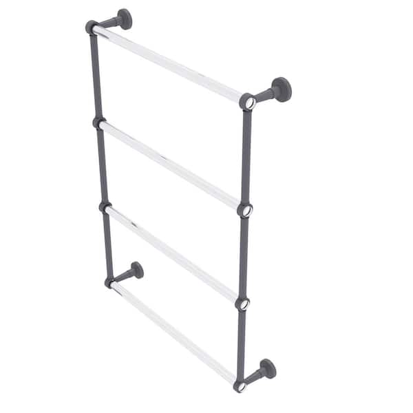 Allied Brass Pacific Beach 4-Tier 24 in. Ladder Towel Bar in Matte Gray