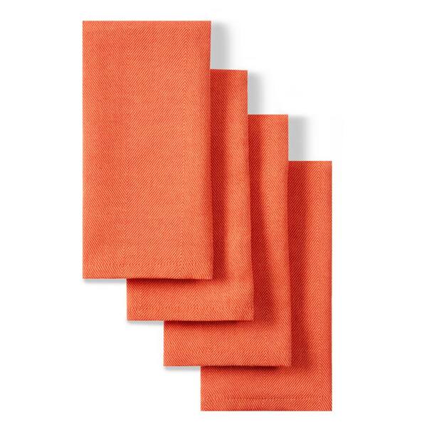Fiesta Margarita 19 in. W x 19 in. H Scarlet Red Textured Cotton Napkins (Set of 4)