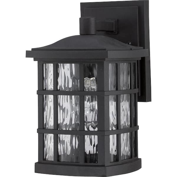 Quoizel Stonington 15-in H Mystic Black Medium Base (E-26) Outdoor Wall Light