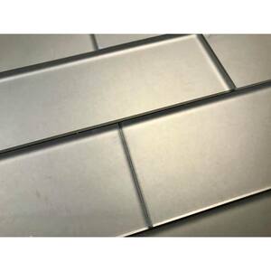 Frosted Matte Bronze Subway 2 in. x 8 in. Glass Decorative Backsplash Wall Tile (1 Sq. Ft.)