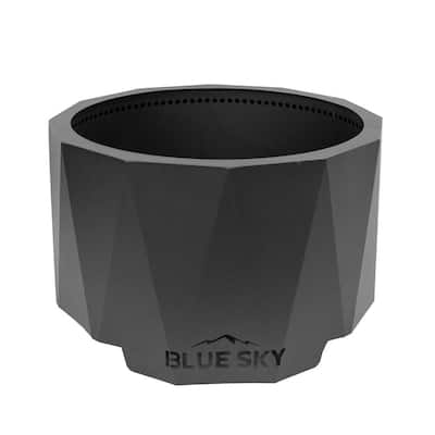 The Mammoth 30 in. x 18 in. Round Steel Wood Patio Smokeless Fire Pit