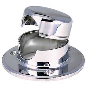 Chrome-Plated Rope Deck Pipe with Hinged Snap-Down Cover