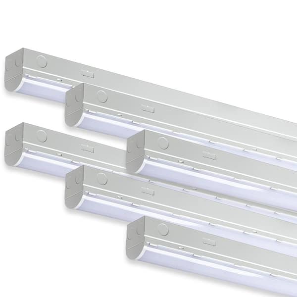 ENERGETIC LIGHTING E5SLB 4 ft. 32-Watt Equivalent Integrated LED White Strip Light Fixture 4000K (6-Pack)