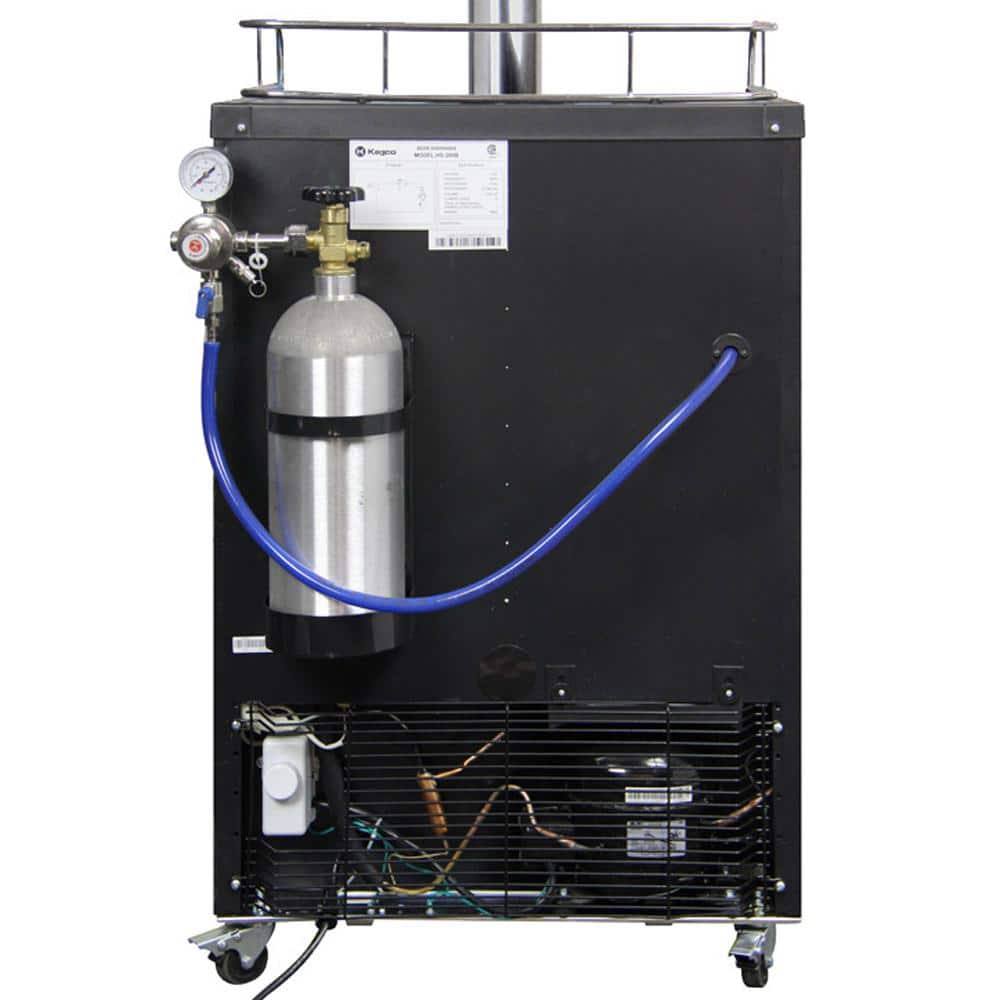 Stainless Steel Dual Tap Freestanding Kegerator with Adjustable Temperature