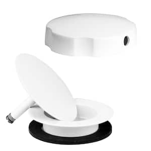 2-1/2 in. Replacement Drain and Handle for Cable Drive Drains, White