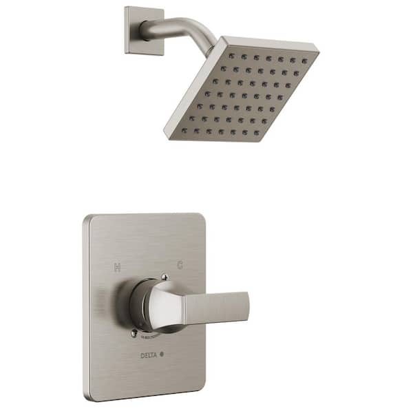 Delta Velum 1-Handle Wall Mount Shower Trim Kit in Stainless (Valve Not Included)