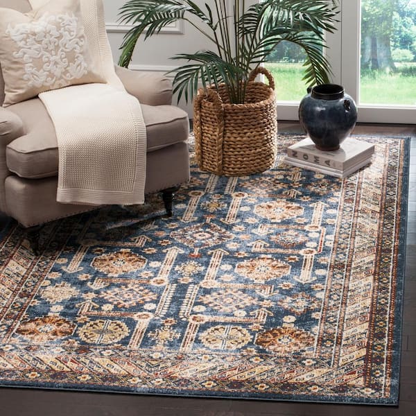 Bijar Royal/Ivory Doormat 3 ft. x 5 ft. Border Distressed Area Rug