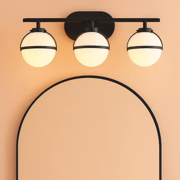 HINKLEY Hollis 24 in. 3 Light Black Vanity Light