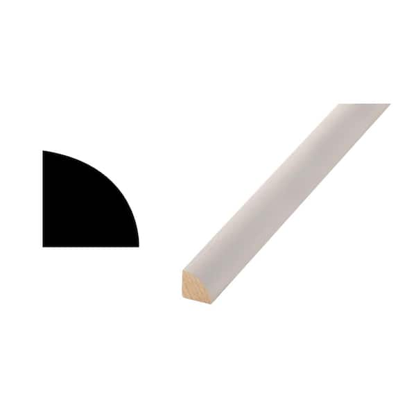 Woodgrain Millwork WM 106 11/16 in. x 11/16 in. x 192 in. Primed Pine Finger-Jointed Quarter Round Moulding (Store SKU Equivalent 444509)