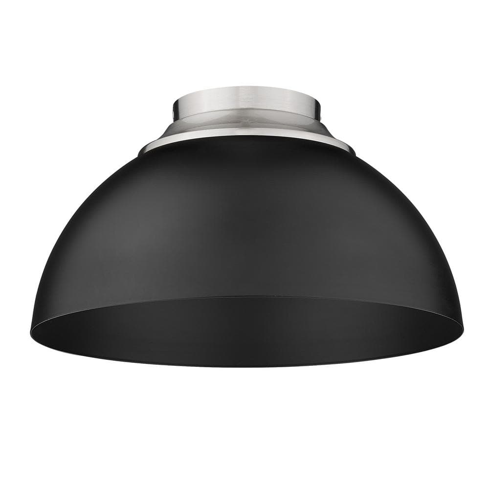 Zoey Contemporary Gray Glass Indoor/Outdoor Flush Mount Bowl Light