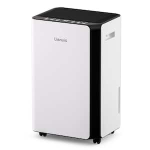 45 pt. 3500 sq. ft Dehumidifiers in White with Drain Hose Intelligent Humidity Control Auto or Manual Drainage 24H Timer
