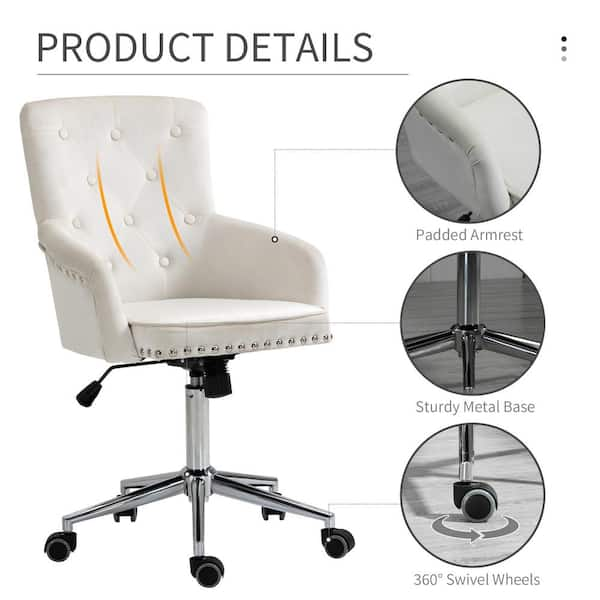 HOMCOM Modern Tufted Home Office Chair