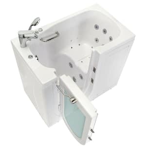 Mobile 45 in. x 26 in. Walk-In Whirlpool & Air Bath Bathtub in White, LH Outward Door, Digital Control,Fast Fill & Drain