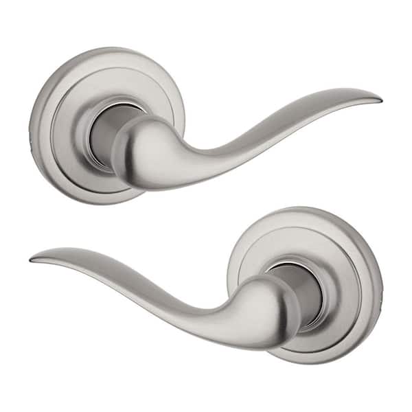 Tustin Satin Nickel Hall/Closet Door Handle with Microban Antimicrobial Technology