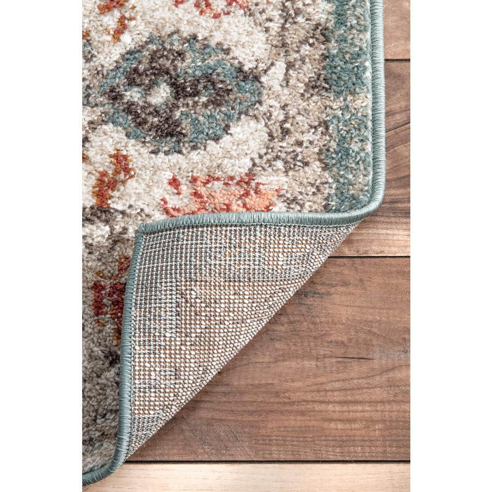 Lenore Vintage Floral Multicolor Synthetic Area Rug
